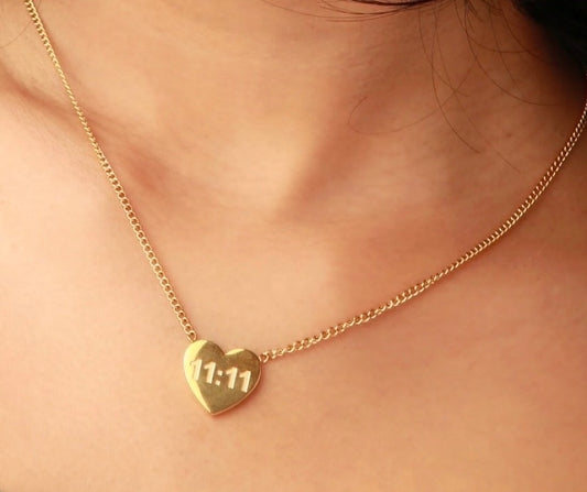 11:11 Heart Necklace